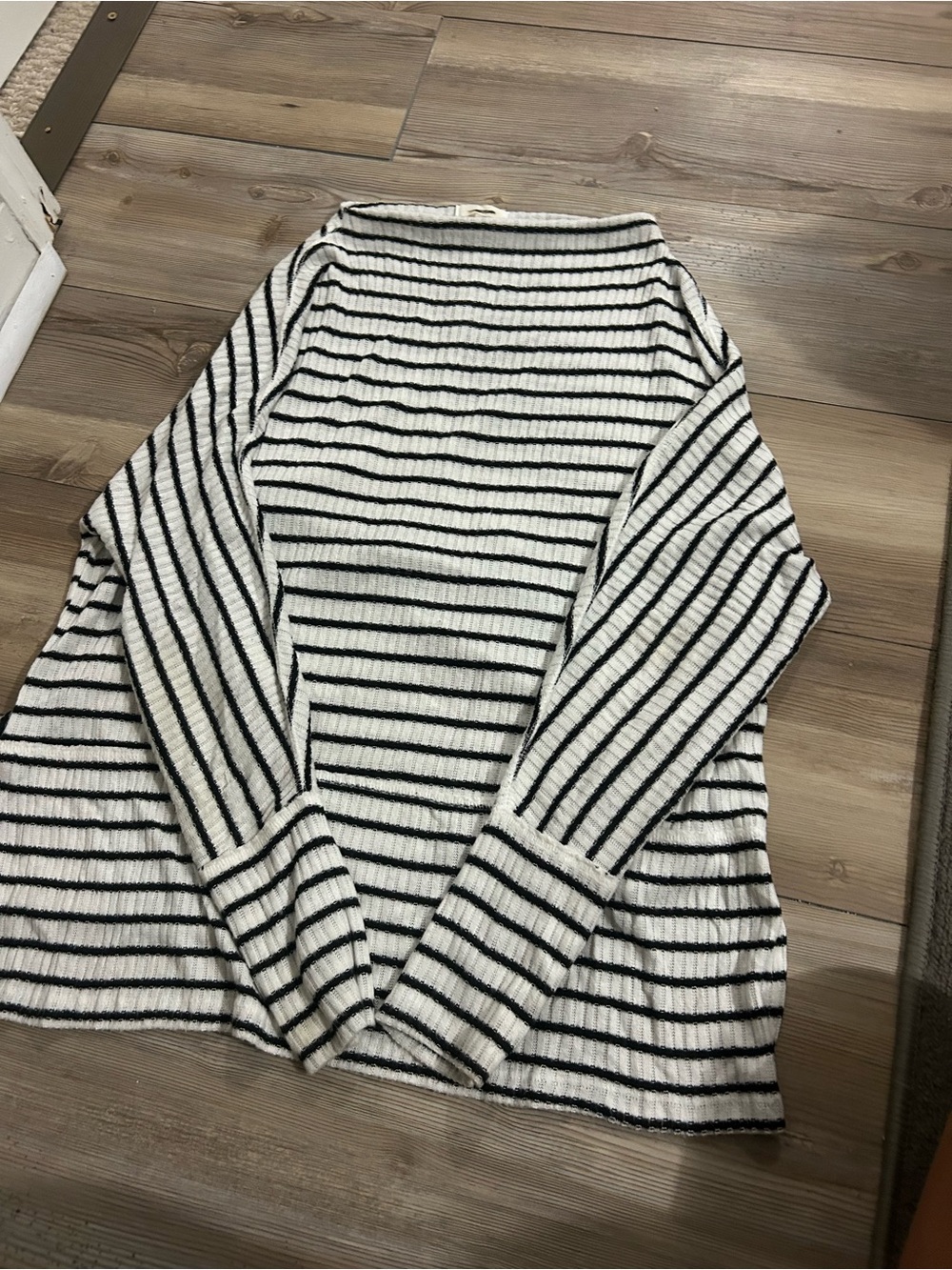Maurices Striped Ribbed Knit Sweater - Black & White